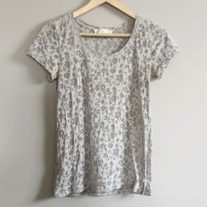 LOFT Floral Burnout Tee